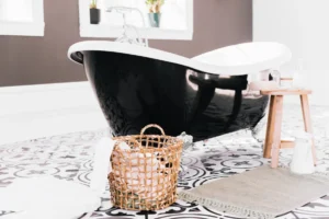 Modern Comfort Meets Vintage Style in Bathroom Design